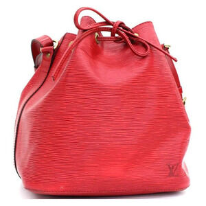 Louis Vuitton Epi Noe Shoulder Bag Red Hobo
